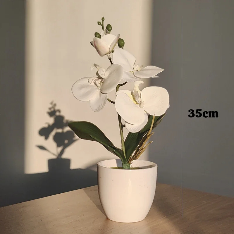 Bonsai simulato farfalla orchidea pianta artificiale in vaso scrivania tavolo da pranzo home office vaso matrimonio decorazione della stanza di casa regalo