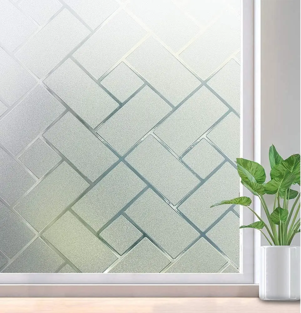 Película de privacidad para ventana, pegatina adhesiva estática de vidrio esmerilado para ventana, revestimiento de vinilo para decoración del hogar, oficina y baño