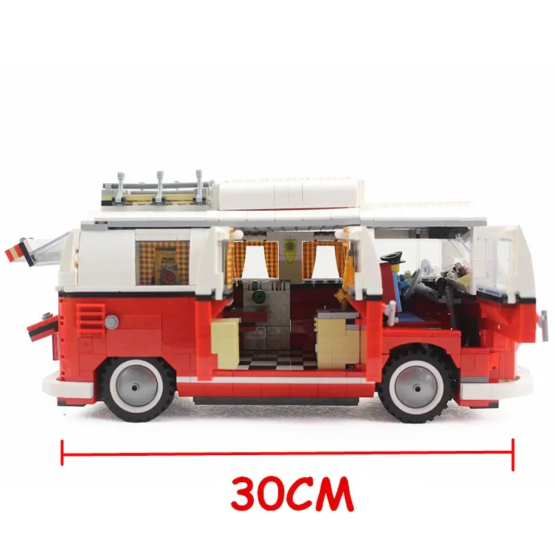 ของเล่นร้อน 1354PCS Volkswagen T1 Camper อิฐ Van รถ Bluding บล็อก High-Tech ไอเดียรถบัสใช้งานร่วมกับการวิเคราะห์ 10220 ของเล่นเด็กของขวัญ