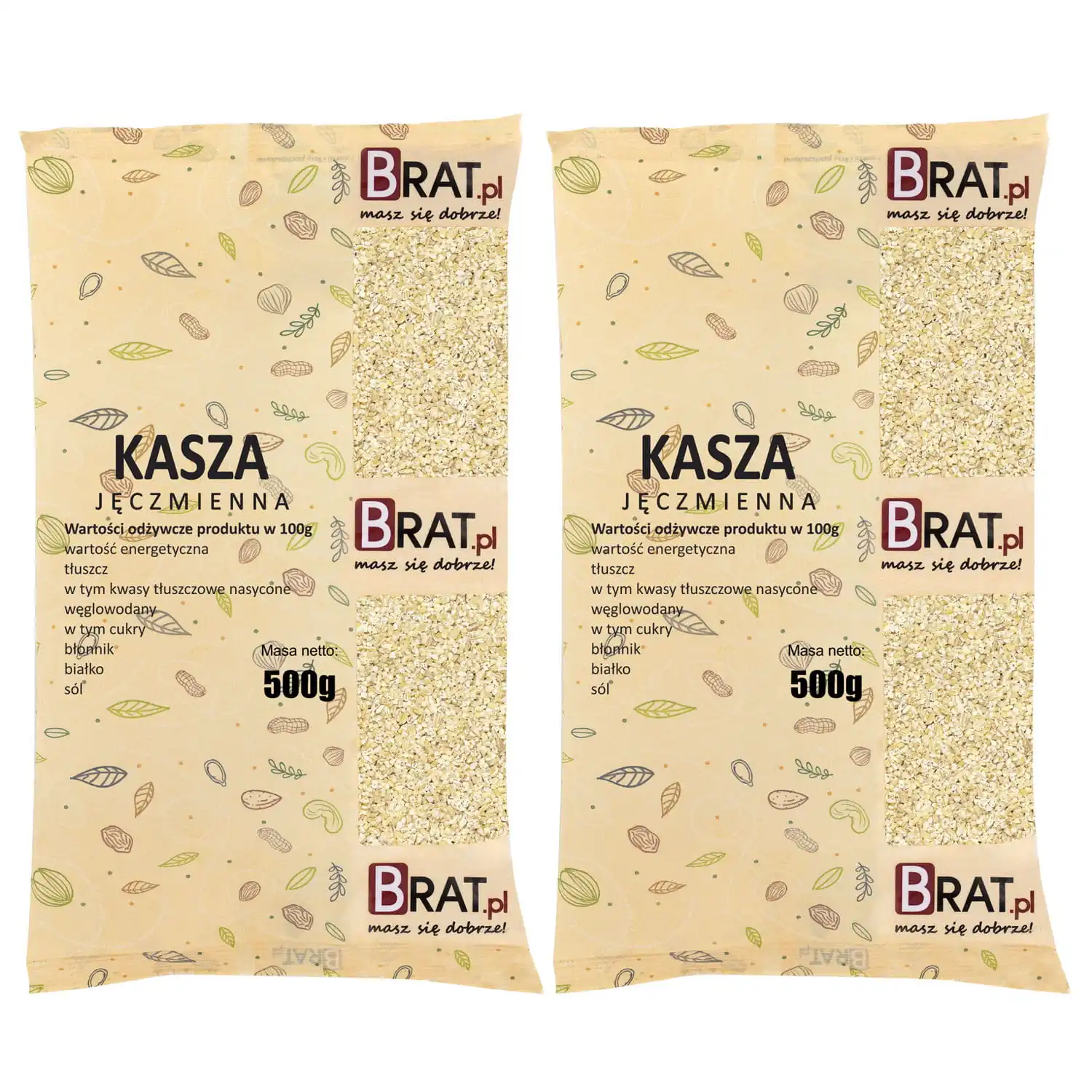 Kasza jęczmienna średnia 1kg (2x500g)