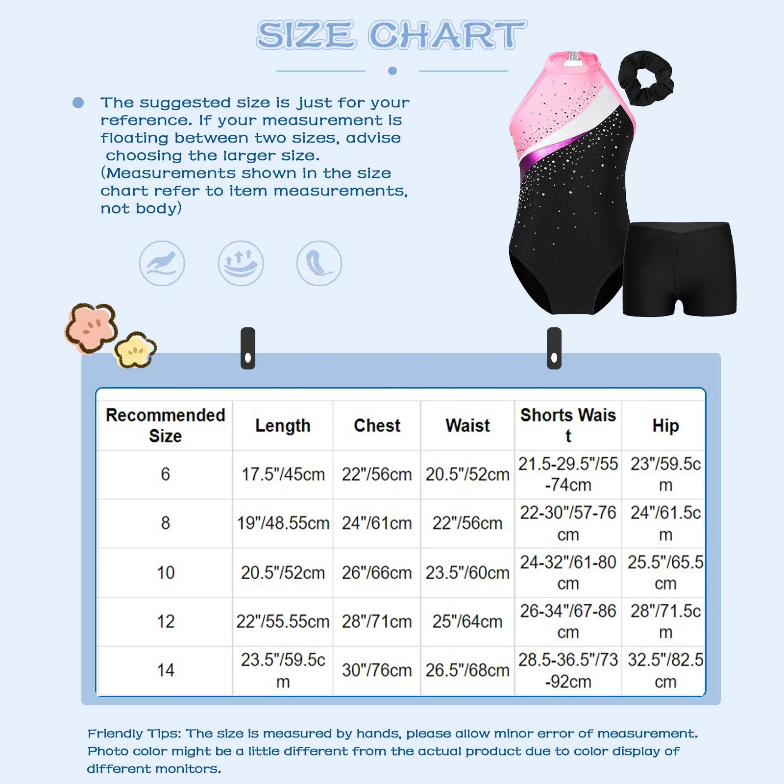เด็กสาว Rhinestone บัลเล่ต์ Leotards ยิมนาสติกบอดี้สูทกางเกงขาสั้นด้านล่างชุด STAGE Performance แขนกุดออกกําลังกายเต้นรํา