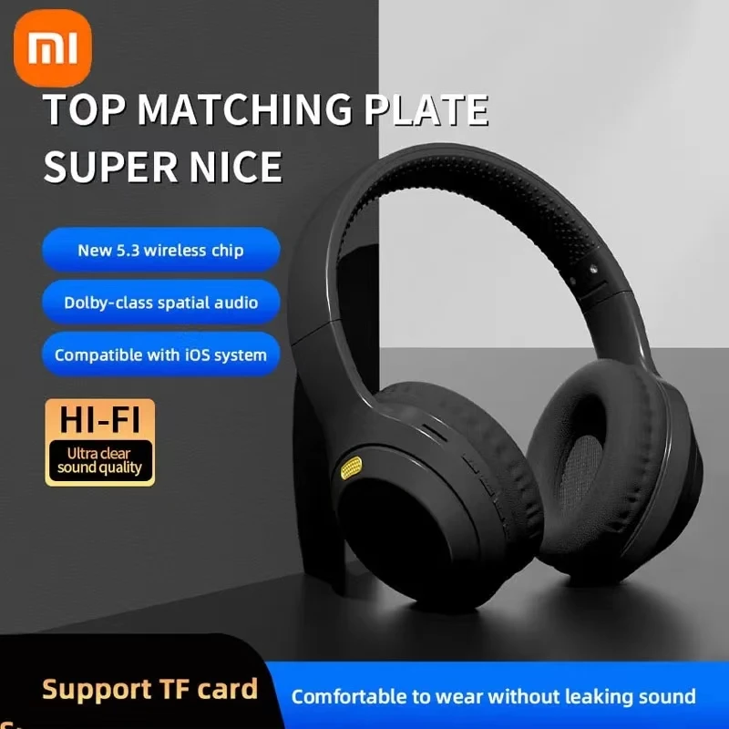 Беспроводные наушники Xiaomi 5 Вт, Bluetooth5.3, складные наушники, 40 мм, драйвер, игровая музыка, стереогарнитура с микрофоном