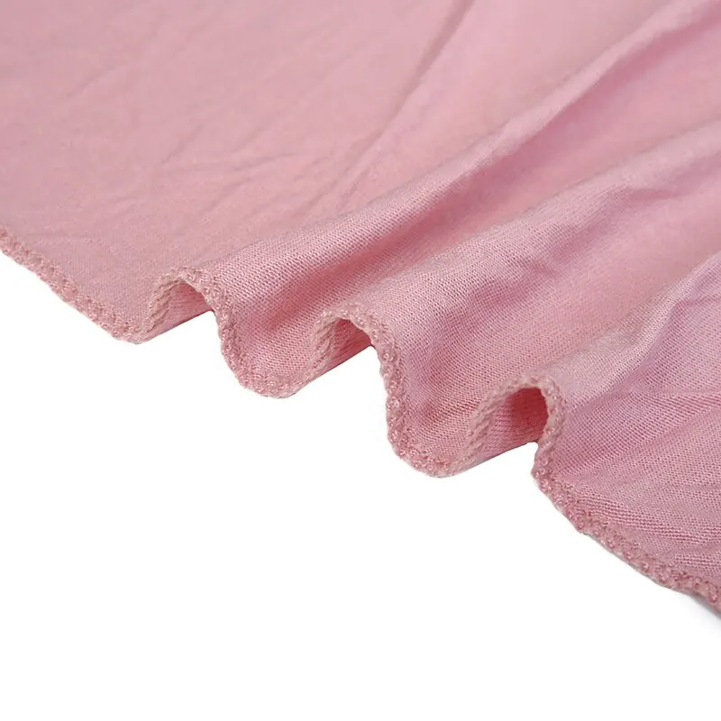 Sciarpa Hijab in Jersey di cotone modale per donna scialle elasticizzato fascia musulmana tinta unita moda marmitta lunga 170*60cm
