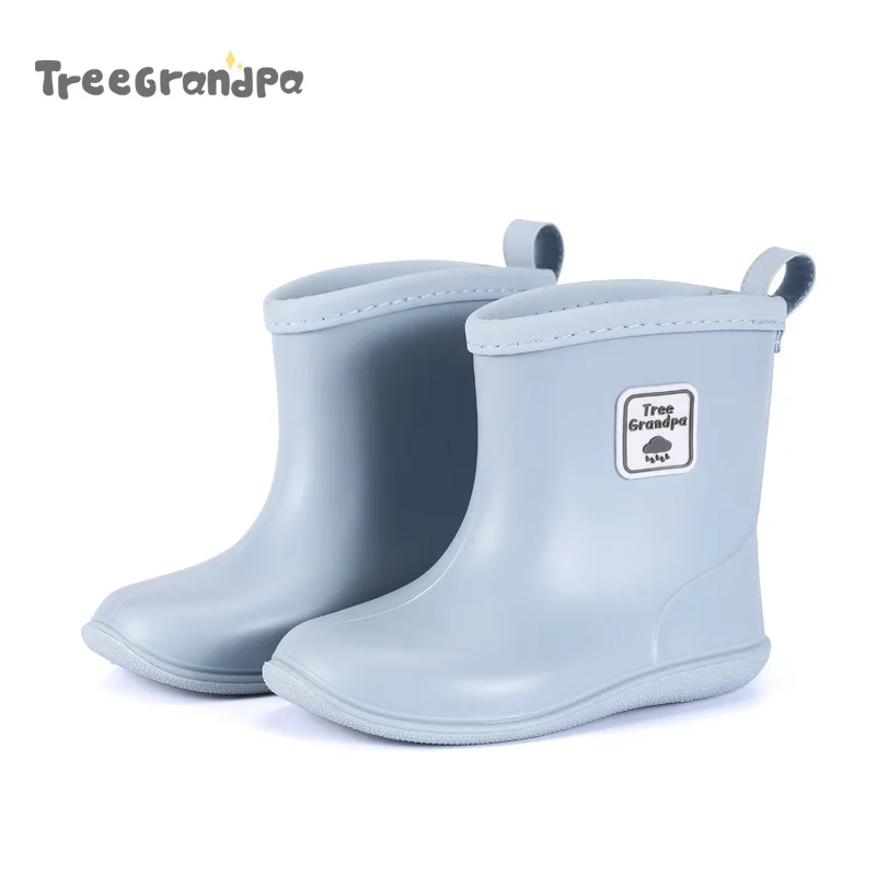 Crianças botas de chuva meninas meninos botas de chuva antiderrapante crianças sapatos de chuva do bebê pvc impermeável meados de bezerro sapatos de água de borracha macia