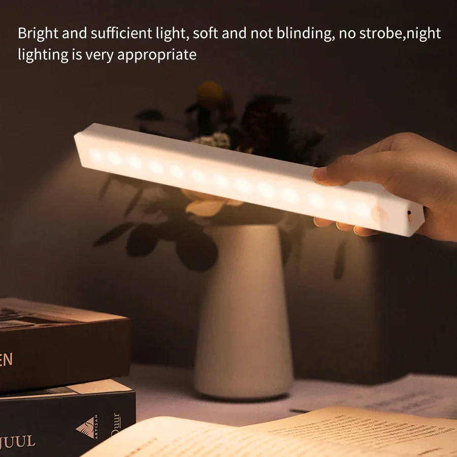 Motion Sensor LED Cabinet Light Wireless Rechargeable LED Night Light Portable Kitchen Wardrobe Closet Staircase Backlight