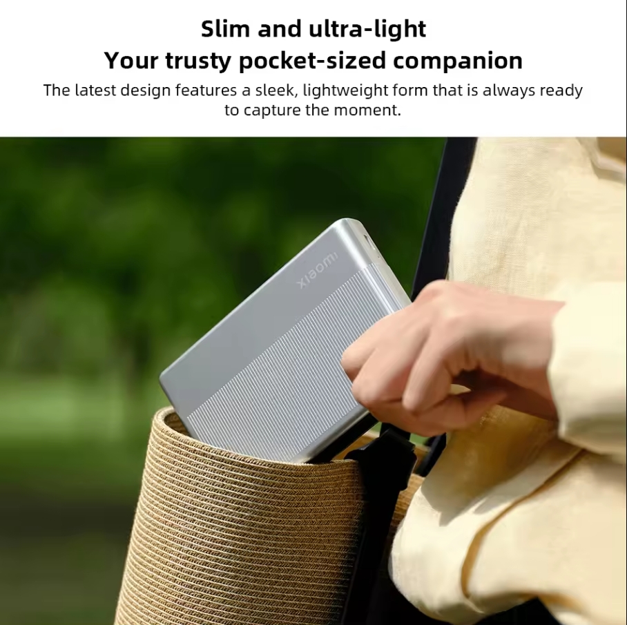 Xiaomi impressora fotográfica portátil 1s/pro bluetooth impressora térmica multifuncional AR bolso para smartphone e tablet