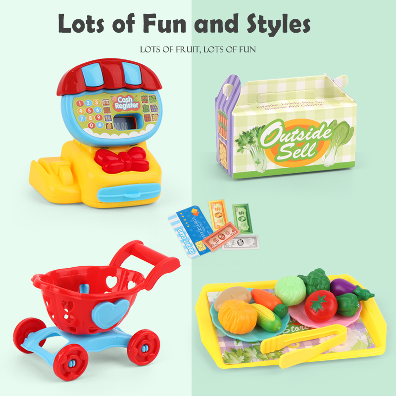 子供のためのキャッシュ登録玩具,アイスクリームを再生するためのリアルな野菜計算機,電子計算機,3年間の古い