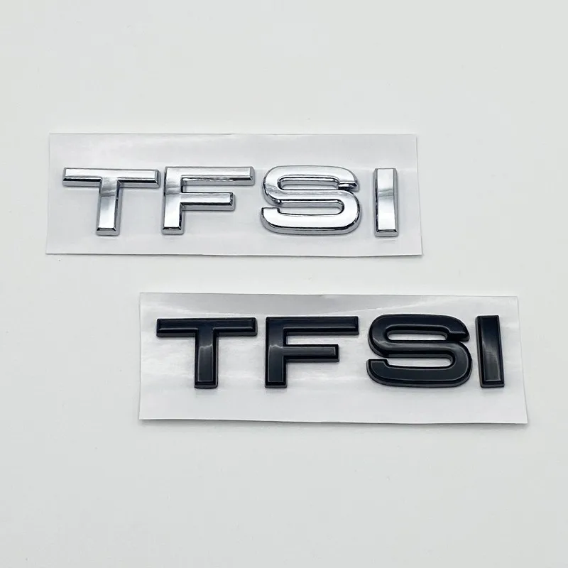 3D хромированная глянцевая черная наклейка из АБС-пластика TDI TFSI на заднюю эмблему автомобиля для Audi A1 A3 A4 A5 A6 A6L A7 A8 S3 S6 Q3 Q5 Q7 TT S RS
