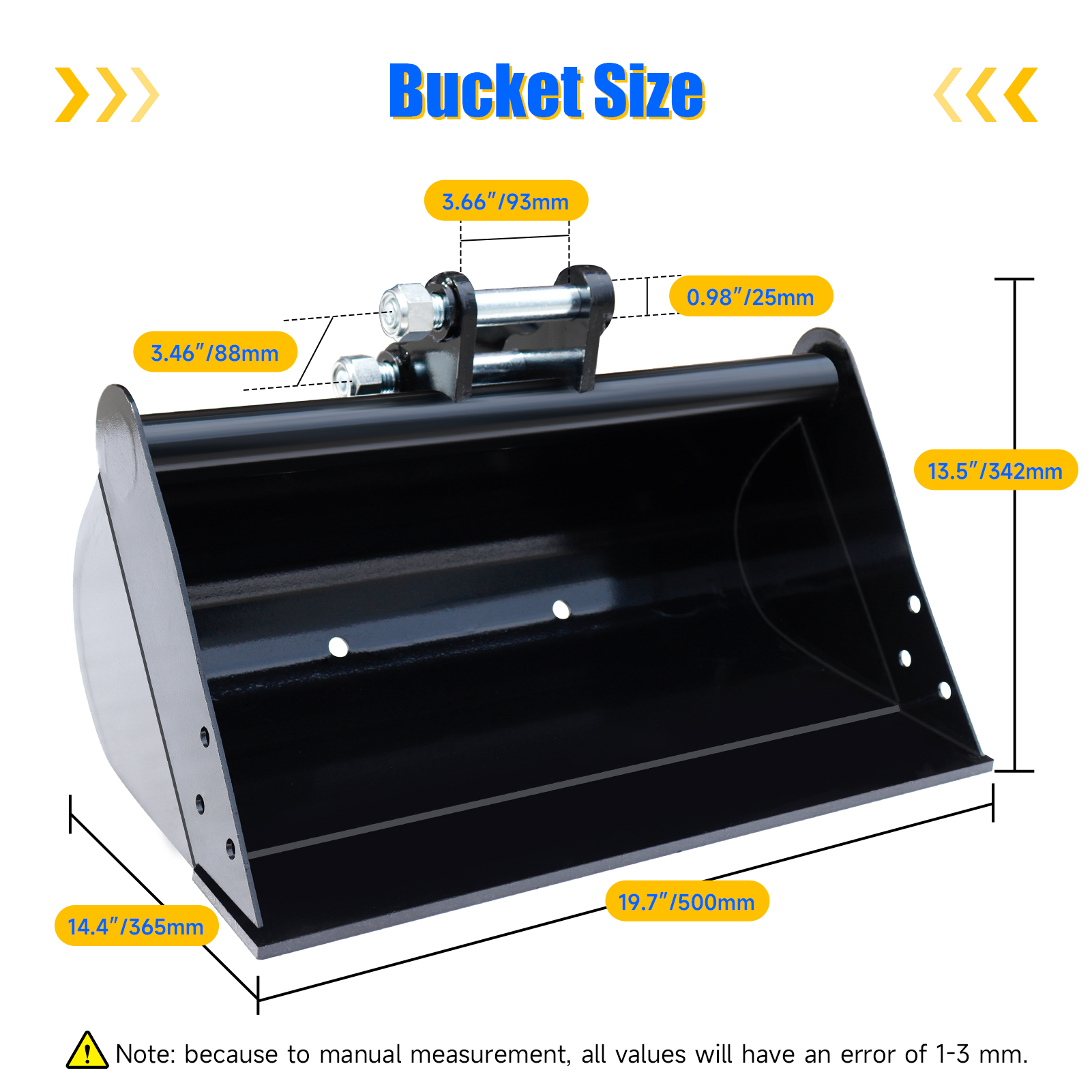 Duitsland Voorraad 500/800/1000mm Platte Emmer Graafmachine Attachment Tandeloze Emmer voor 0.8-1.5 ton Mini Graafmachine Gratis Verzending