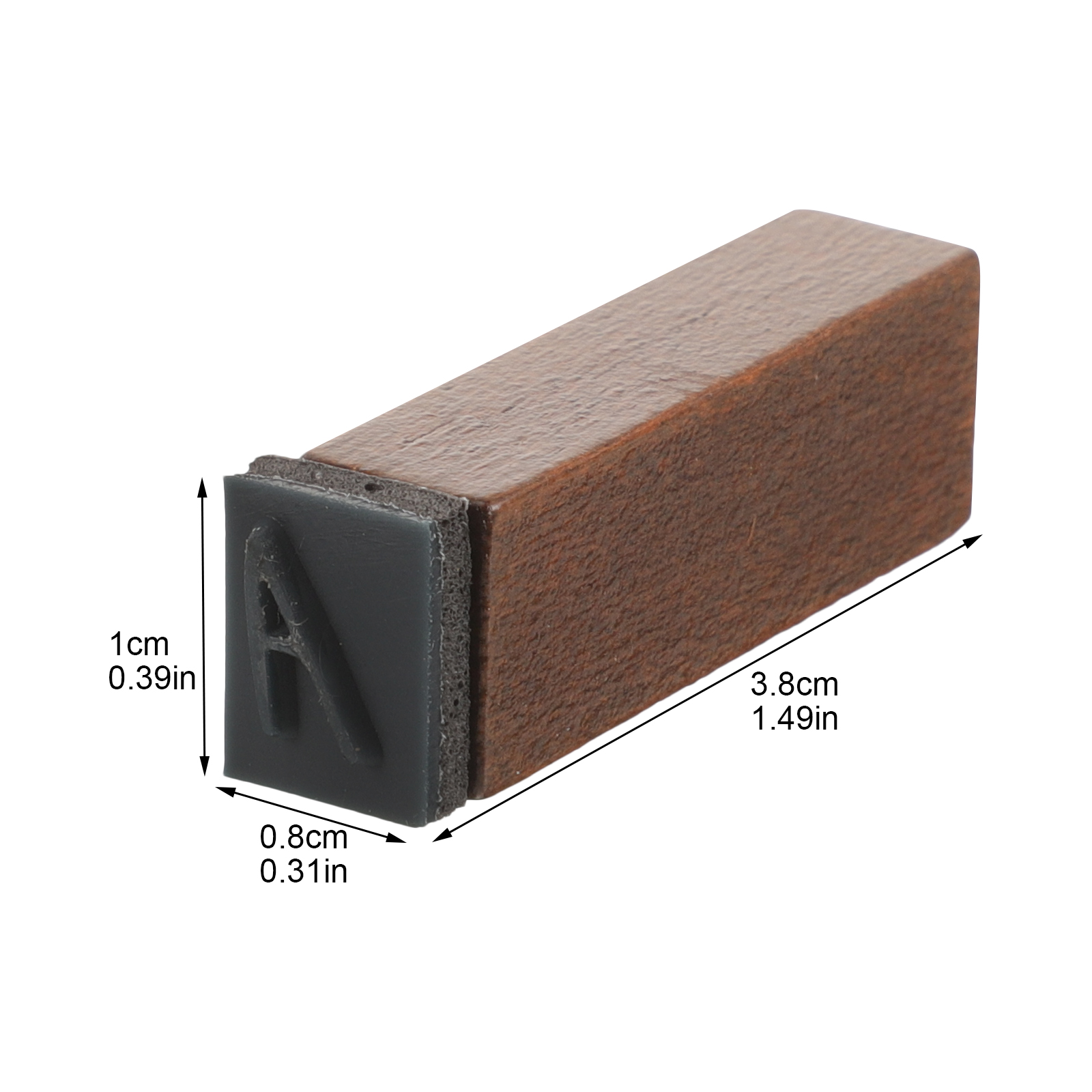 Selos postais de selo de letras vintage de argila, símbolos de madeira do alfabeto para artesanato