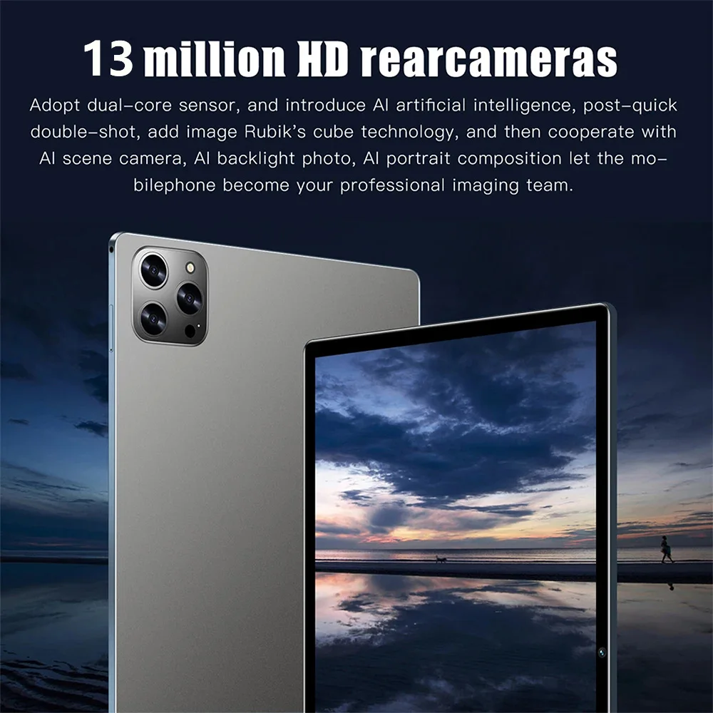Novo 5g original 10.1 Polegada tablets octa núcleo 8gb ram 512gb rom android 13 tablet pc google play 4g rede dupla sim duplo 5g wifi