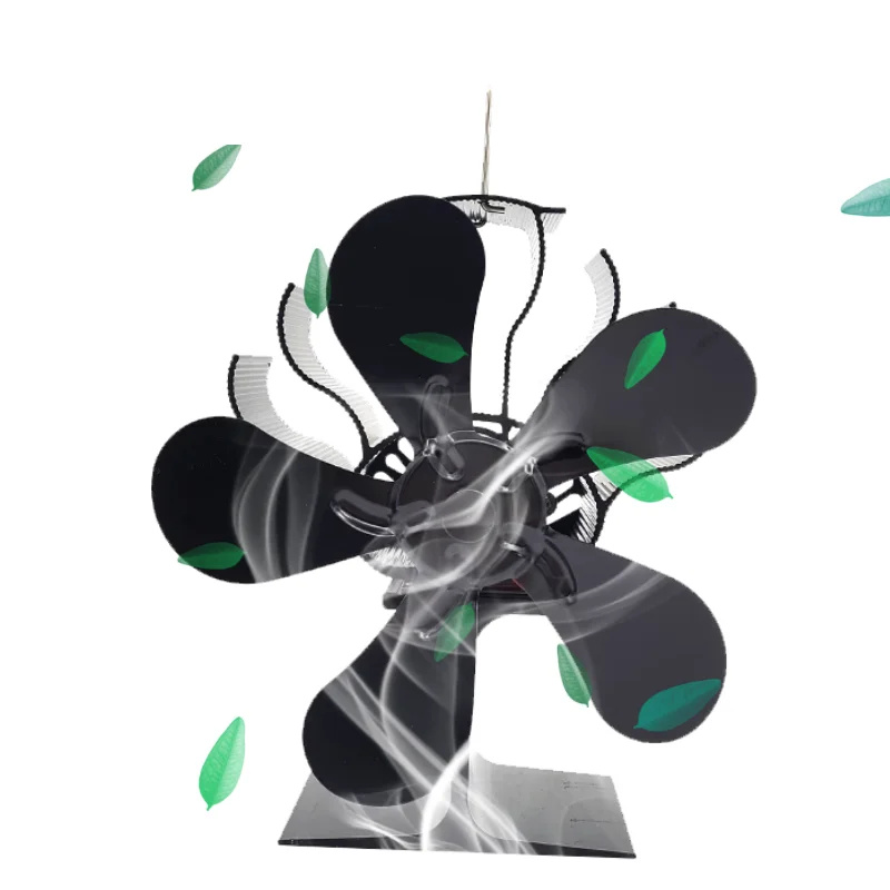 5-Blade Warmte Aangedreven Kachelventilator voor Houtkachel Open haard Stille Milieu Fan Heater Tool Efficiënte Warmteverdeling