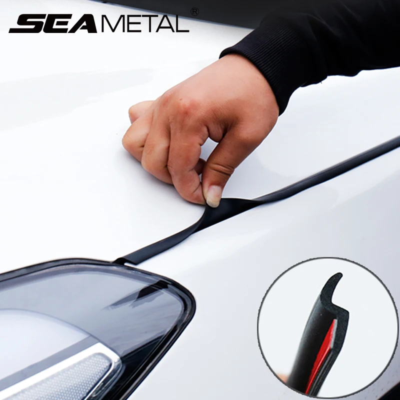 Seametal universal capô do carro tira de vedação à prova dwaterproof água borracha capô gap enchimento isolamento ruído auto motor capa tira vedação