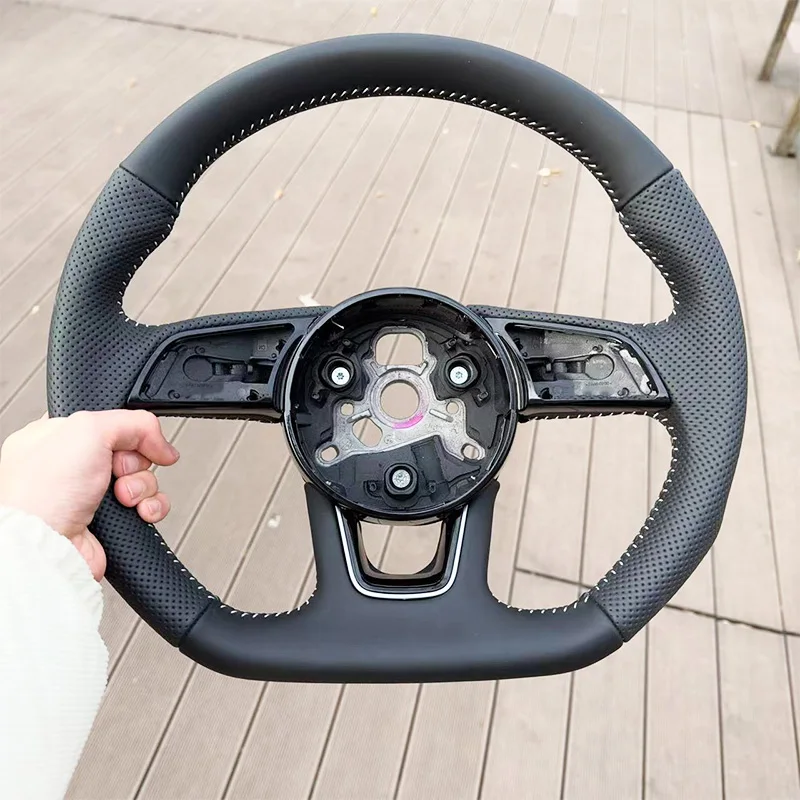 for Audi a3 steering wheel RS3 RS4 RS5 A3 A4 A5 S3 S4 S5 2017-2021 Fully Perforated Leather Steering Wheel