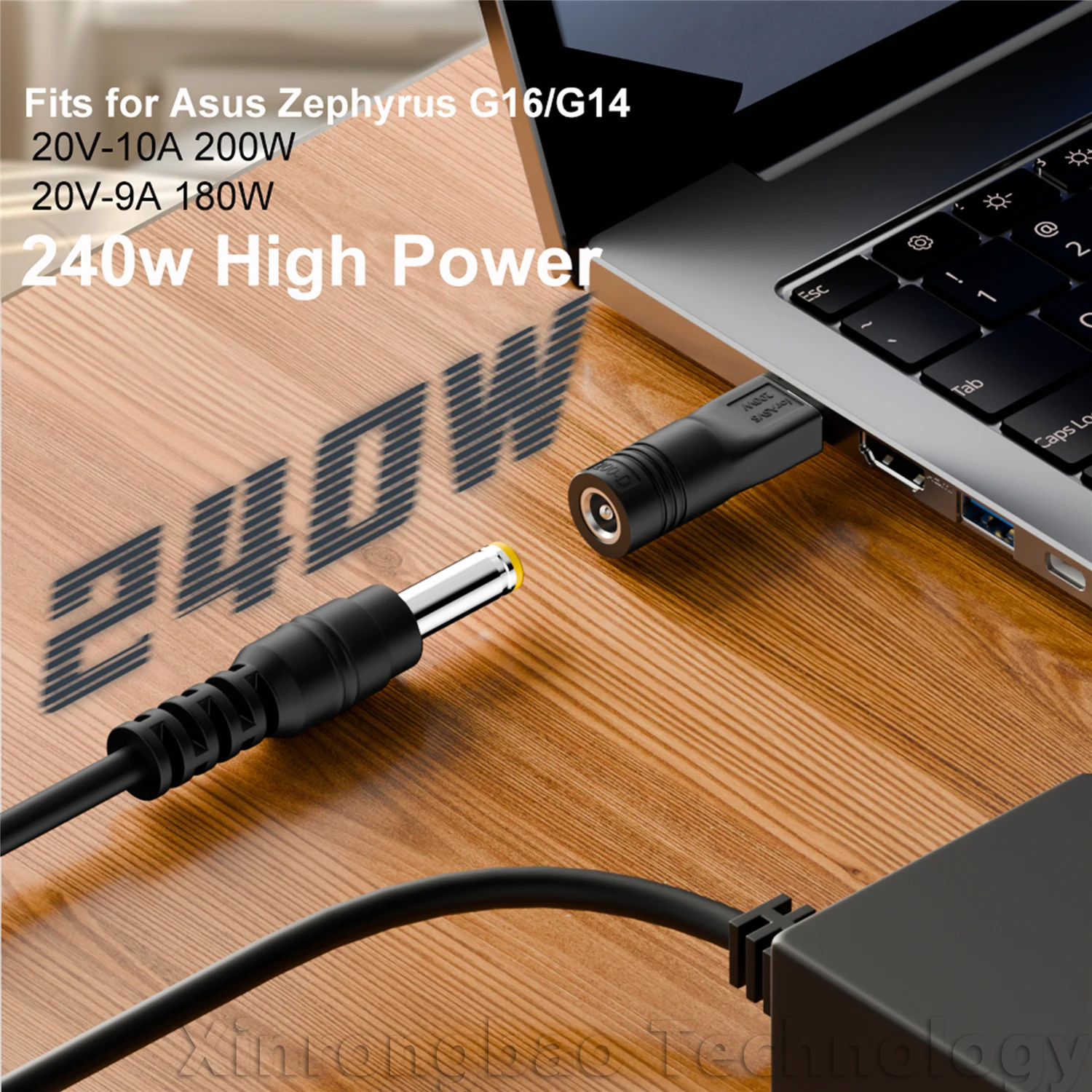 180W 200W 240W Dc Power Adapter สําหรับ Asus ROG Zephyrus G16 G14 แล็ปท็อปชาร์จแปลงสําหรับ Asus Square Notebook Jack Connector