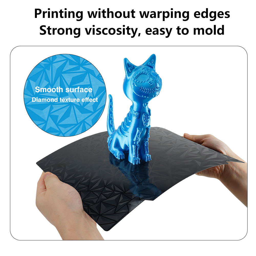 Flyingbear ゴースト 6/5 ホットベッド 230 × 257 両面 PEI + PEO Bulid プレート磁気ベース PET コーティングされたスプリング鋼シート 3D プリンタ