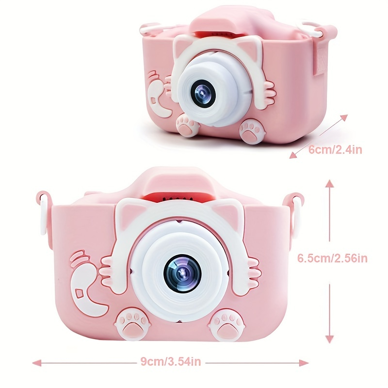 Mini câmera digital com vídeo para crianças, Câmera brinquedos para meninos e meninas, 32GB SD Card, Melhores presentes de aniversário para crianças