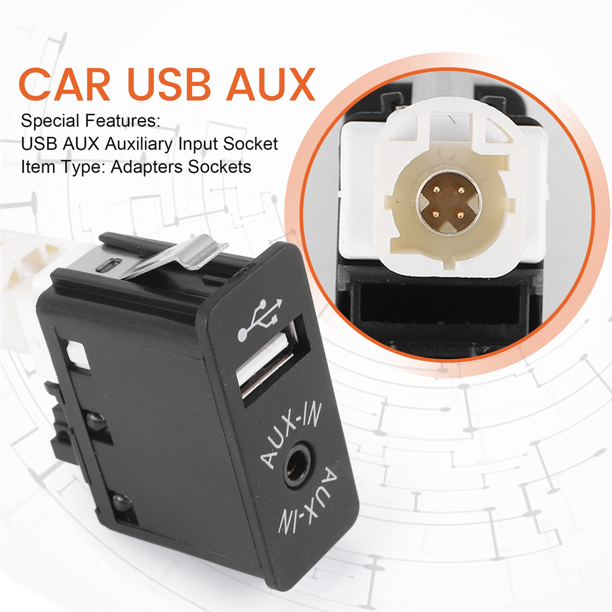 Auto USB Aux In Plug Hilfs eingangs buchse Adapter für BMW E81 E87 E90 F10 F12 E70 x4 x5 x6