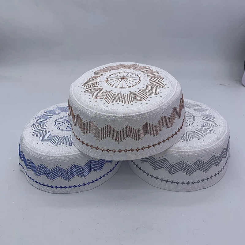 男性用の刺prayer,イスラムの祈りの帽子,islam hommeの帽子,男性用のスカルキャップ,ラマダンとeidの服,jewish kufi帽子