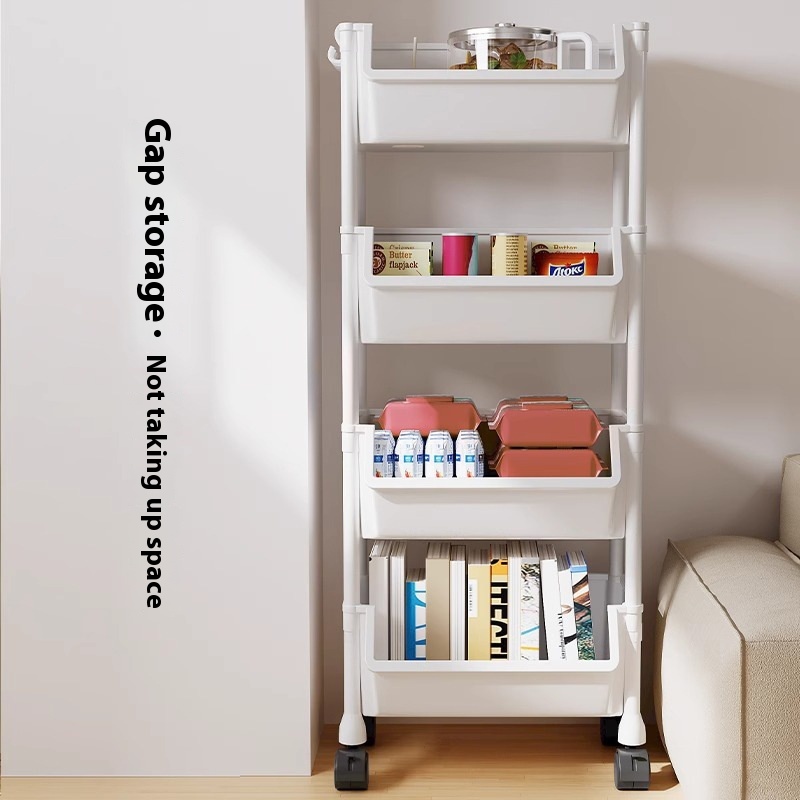 Trolley Shelves, Mobile Household Snacks,Floor-to-ceiling, Multi-layer Storage Bookshelves, Living Room,Kitchen Storage Shelve