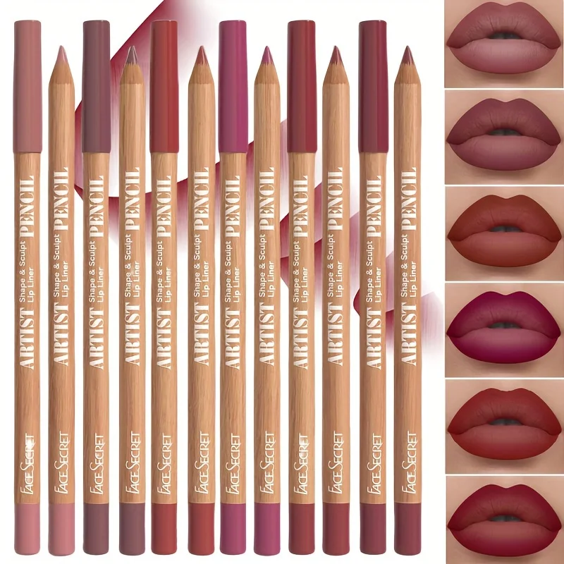 Juego de delineador de labios mate de terciopelo, 6 uds., tonos versátiles de larga duración, maquillaje de labios duradero, lápiz labial de baya, marrón y rosa