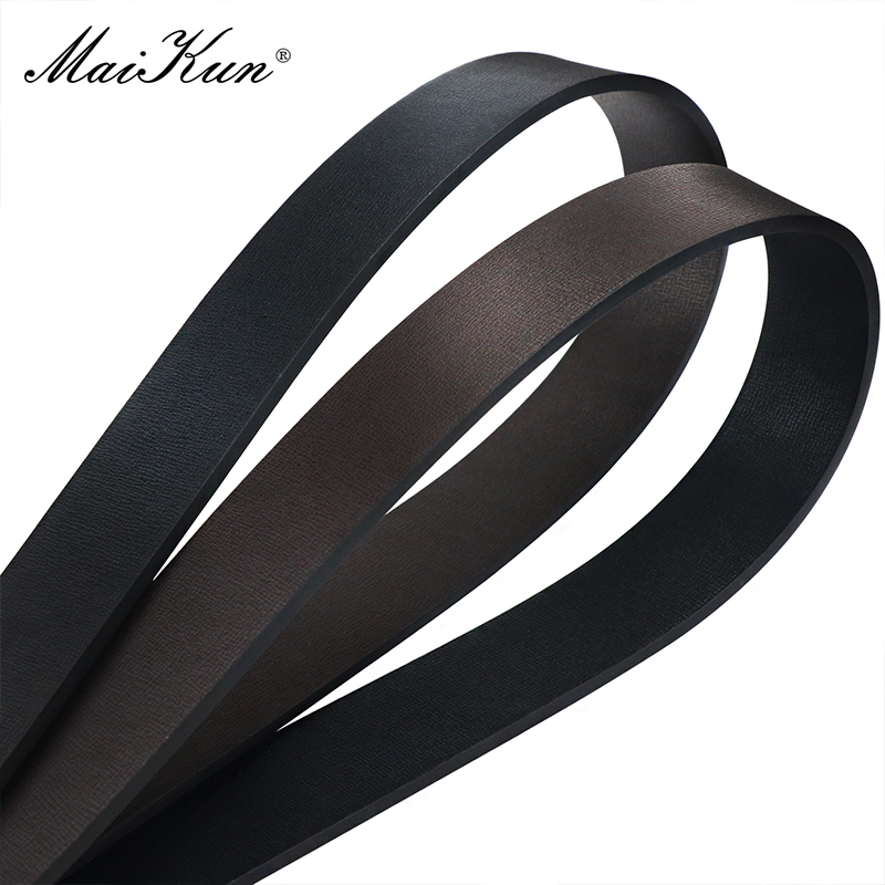 Maikun Cinturón de vestir reversible de cuero PU para hombre Cinturón con hebilla negra girada Día de San Valentín