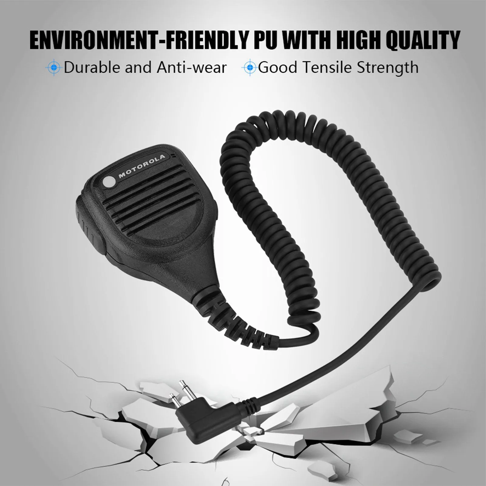 Alto-falante portátil microfone 3.5mm fone de ouvido jack alto-falante microfone walkie talkie rádio microfone de mão com clipe de cinto de aço microfone de mão