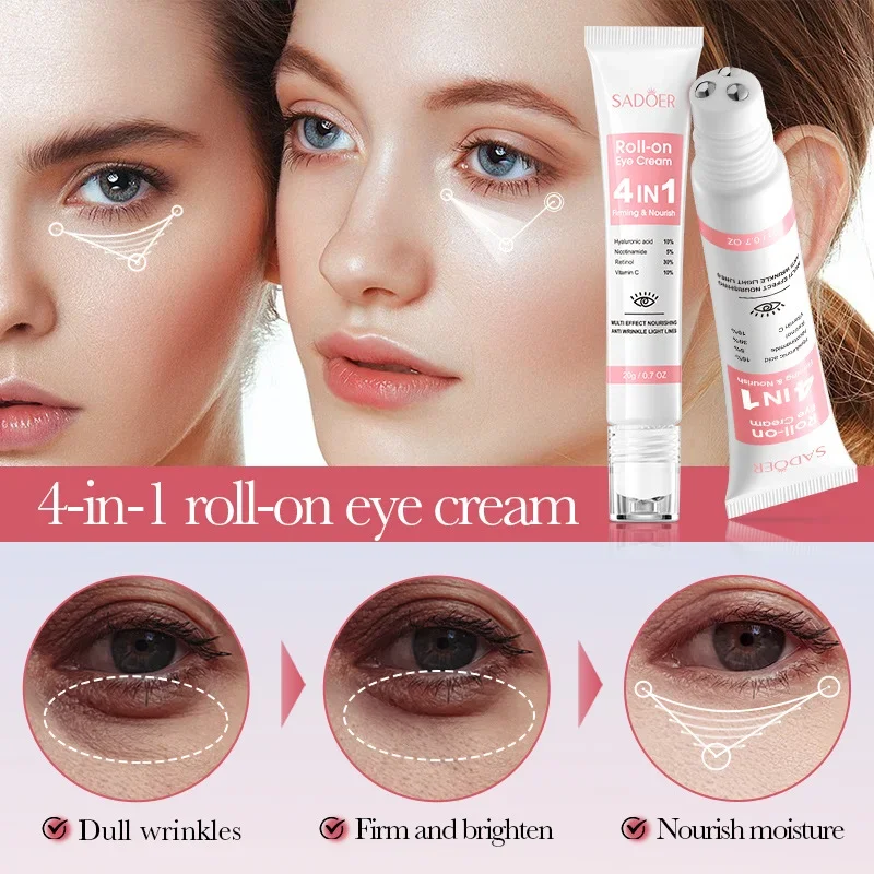 Retinol creme para os olhos remoção instantânea de saco de olho anti-rugas firmando a pele desbotar linhas finas anti círculo escuro inchaço iluminar cuidados com os olhos