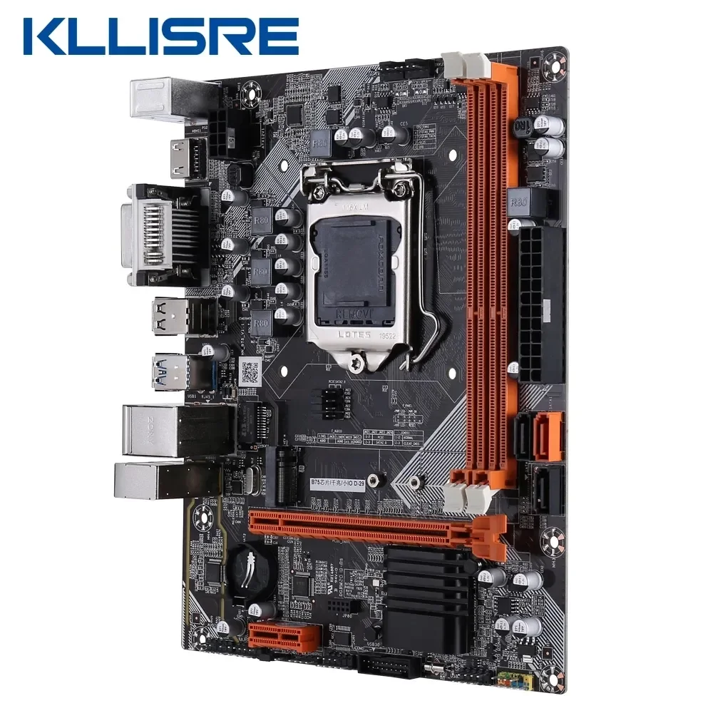 Kllisre b75 kit motherboard set mit kern i5 3570 2x8gb = 16gb 1600mhz ddr3 desktop speicher nvme m.2 usb 3,0 sata3