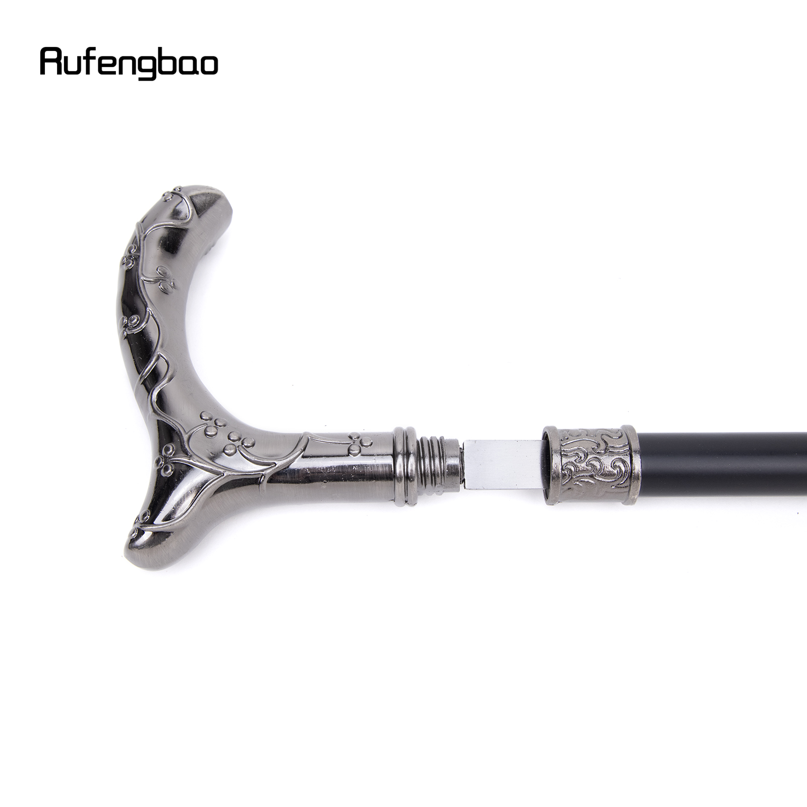 Bastão com Prato Escondido, Flor de Ameixa, Articulação Única, Autodefesa, Prato de Cana, Cosplay Crosier, 93cm