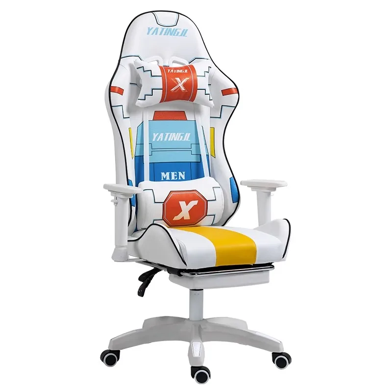 Ergonomic Adjustable Office Chair Home Internet Cafe Racing Gamer Chair Comfortable Swivel Lifting Lying Computer Armchair