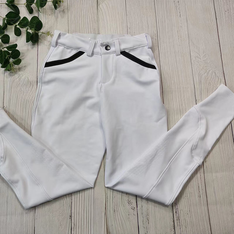 MXLLINA 남아용 승마 바지, 무릎 실리콘 승마 레깅스, 어린이 대회 쇼, 하이 퀄리티 스포츠 타이츠, 어린이 의류