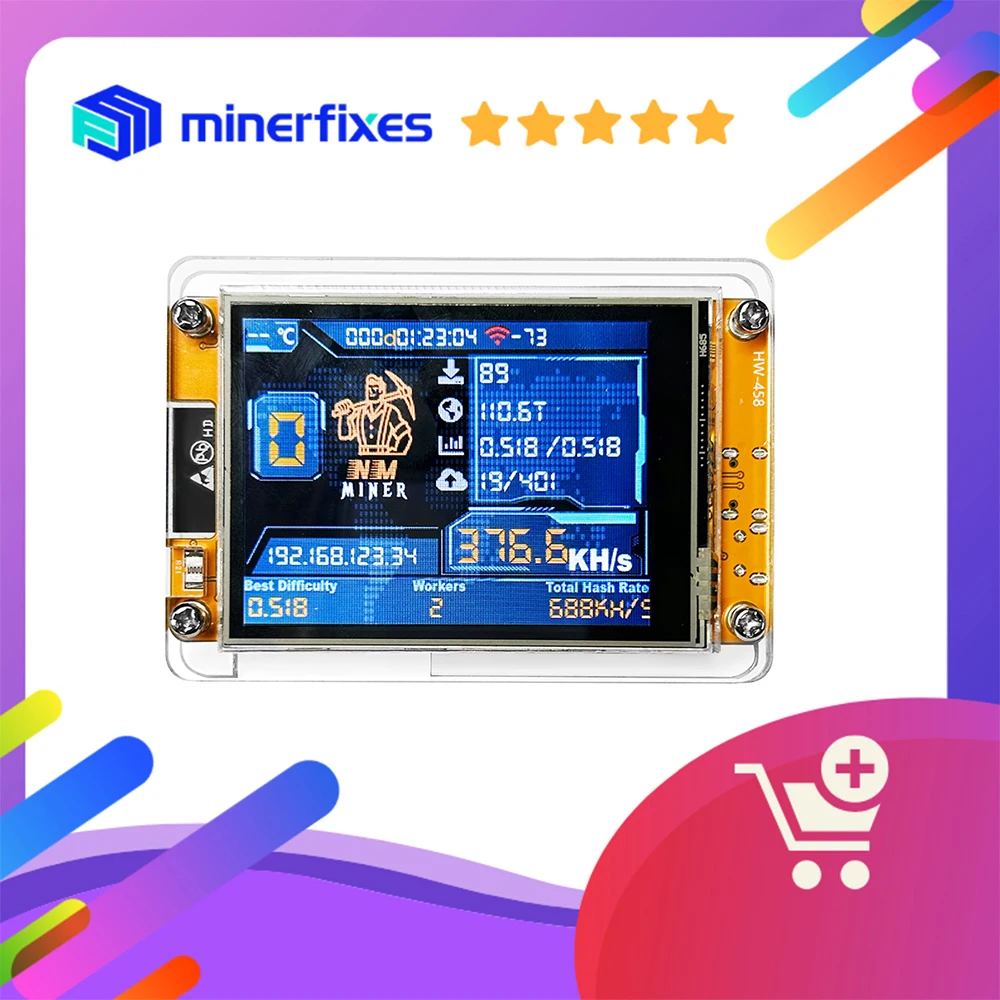 Gloednieuwe nerdminer v3 2,8-inch BTC Solo Loterij Nerd mijnwerker Crypto mijnwerkers Bitcoin Miner Solo Mijnbouwmachine