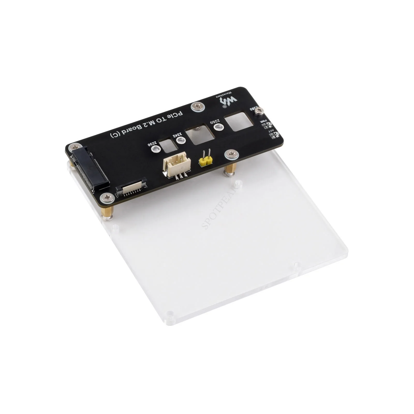 Плата адаптера Raspberry Pi5 PCIe — M.2 NVMe SSD C HAT Pi5-PCIe-2280-2242-2230 для Pi 5
