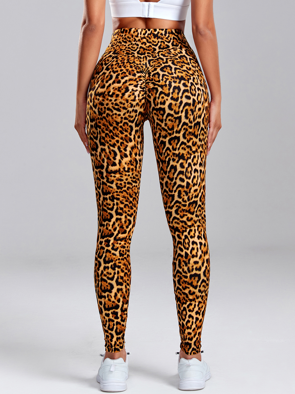 Mallas con estampado de leopardo para mujer, pantalones de Yoga de cintura alta, mallas Push Up para Fitness, ropa de gimnasio ajustada Sexy para mujer, medias deportivas nuevas