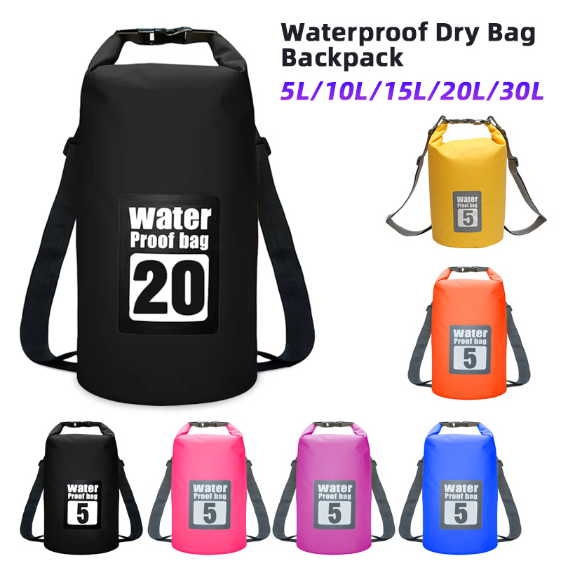 5L/10L/15L/20L/30L Wasserdichter Packsack, wasserdichter Schwimmtasche für Kajakfahren, Wandern, Bootfahren, Camping, Outdoor-Sporttasche