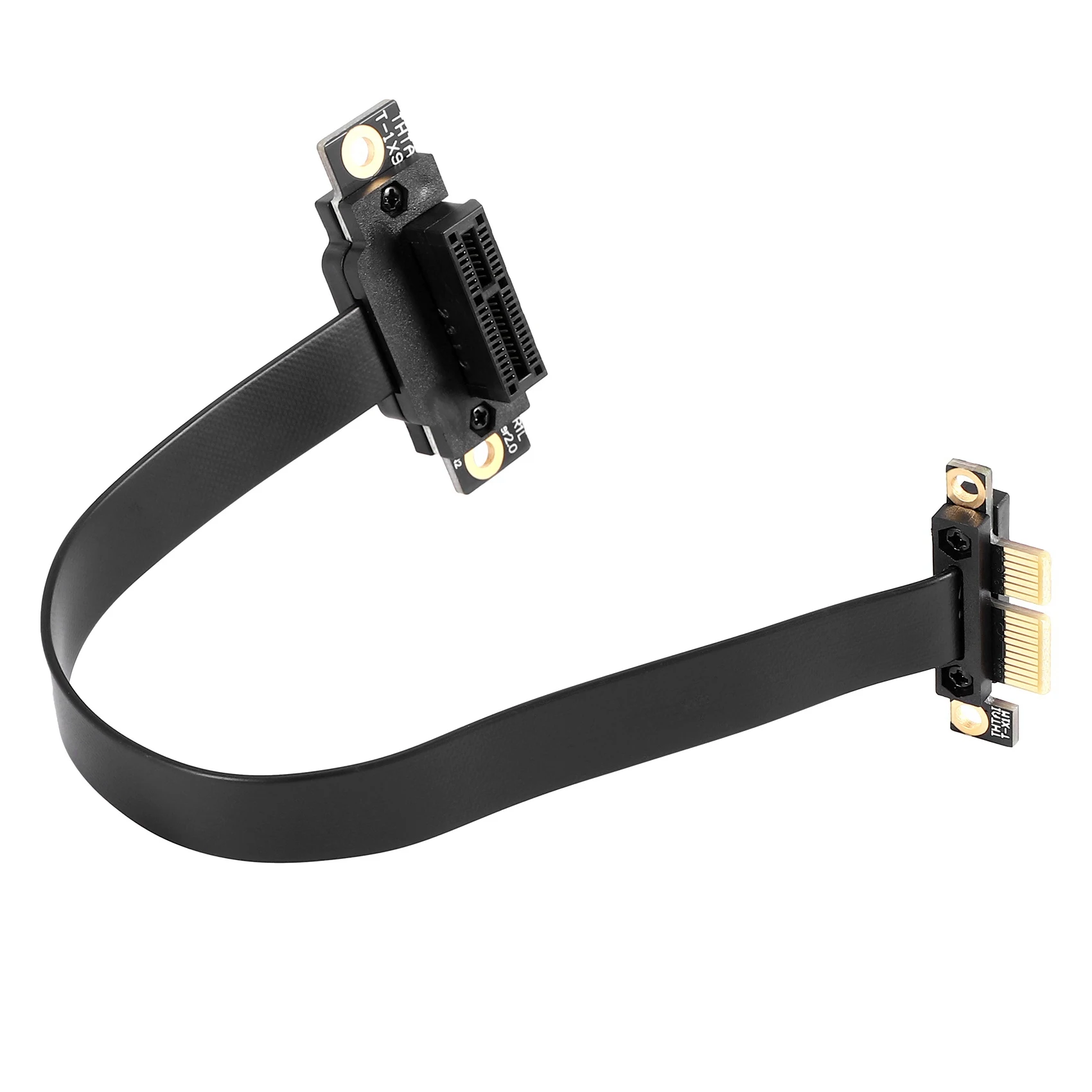 BABQ PCIE X1 Riser สาย Dual 90 องศามุมขวา PCIe 3.0 X1 ถึง X1 สาย 8Gbps PCI Express 1X Riser การ์ด 20 ซม.