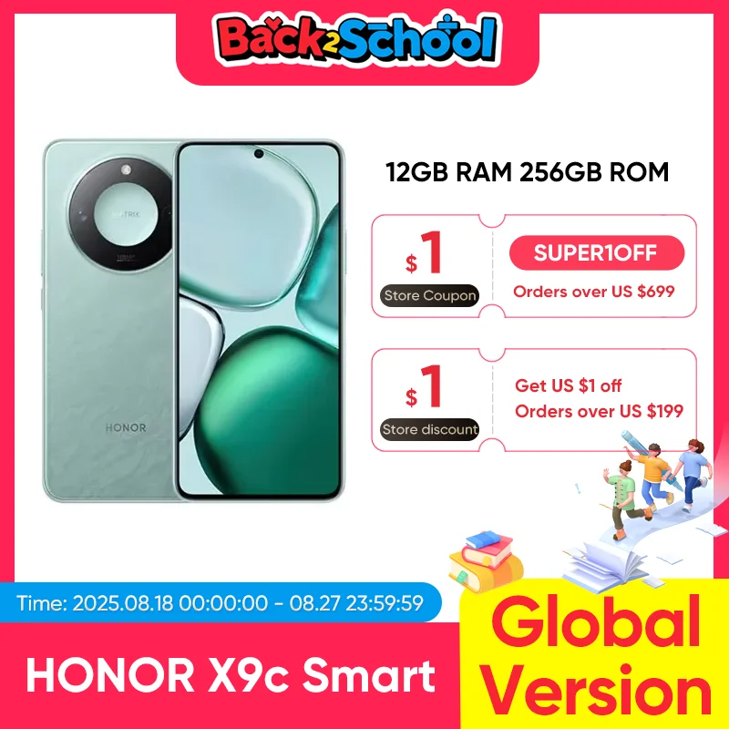 HONOR X9c Smart Global Version Dimensity 7025 Ultra 6.8" 120Hz LCD Display 108MP Ultra Camera 5800mAh Battery 35W SuperCharger