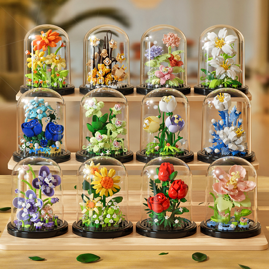 Vasos de buquê suculento Simulação, Criativo Puzzle, Flor eterna, Decoração do lar Rosa