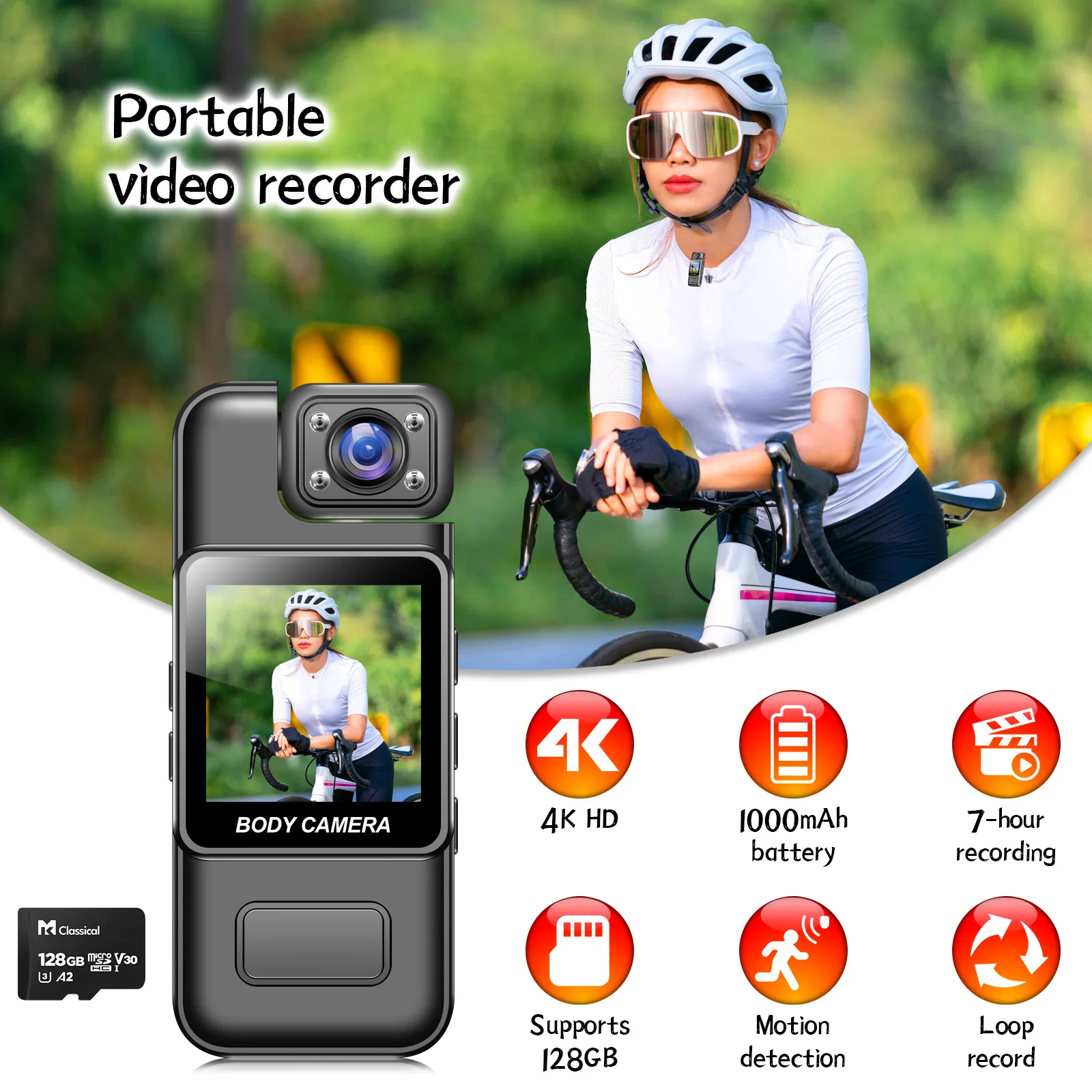 Ultra HD WiFi Mini Camera Handheld Portable Digital Video Recorder Police Body Cam Infrared Night Vision Sports DV Riding Camcor