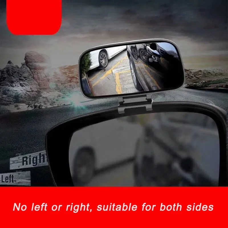 Yasokro espelho de ponto cego do carro grande angular espelho retrovisor convexo ajustável para estacionamento segurança espelho do carro ysr039