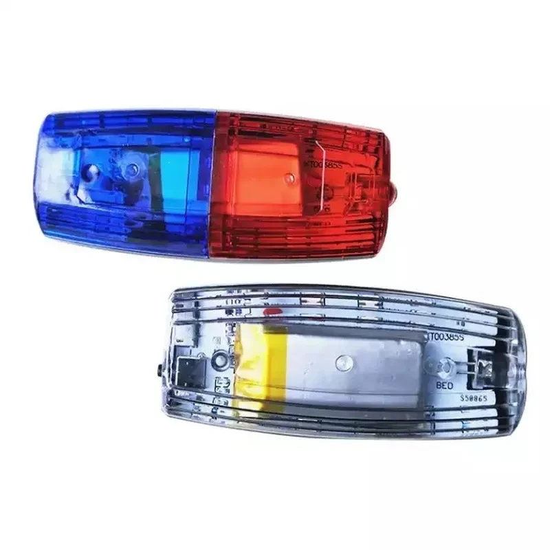 Police Light LED Red Blue Shoulder Lamp Caution Emergency Warning Safety Lights USB Rechargeable with Clip White Lighting Torch
