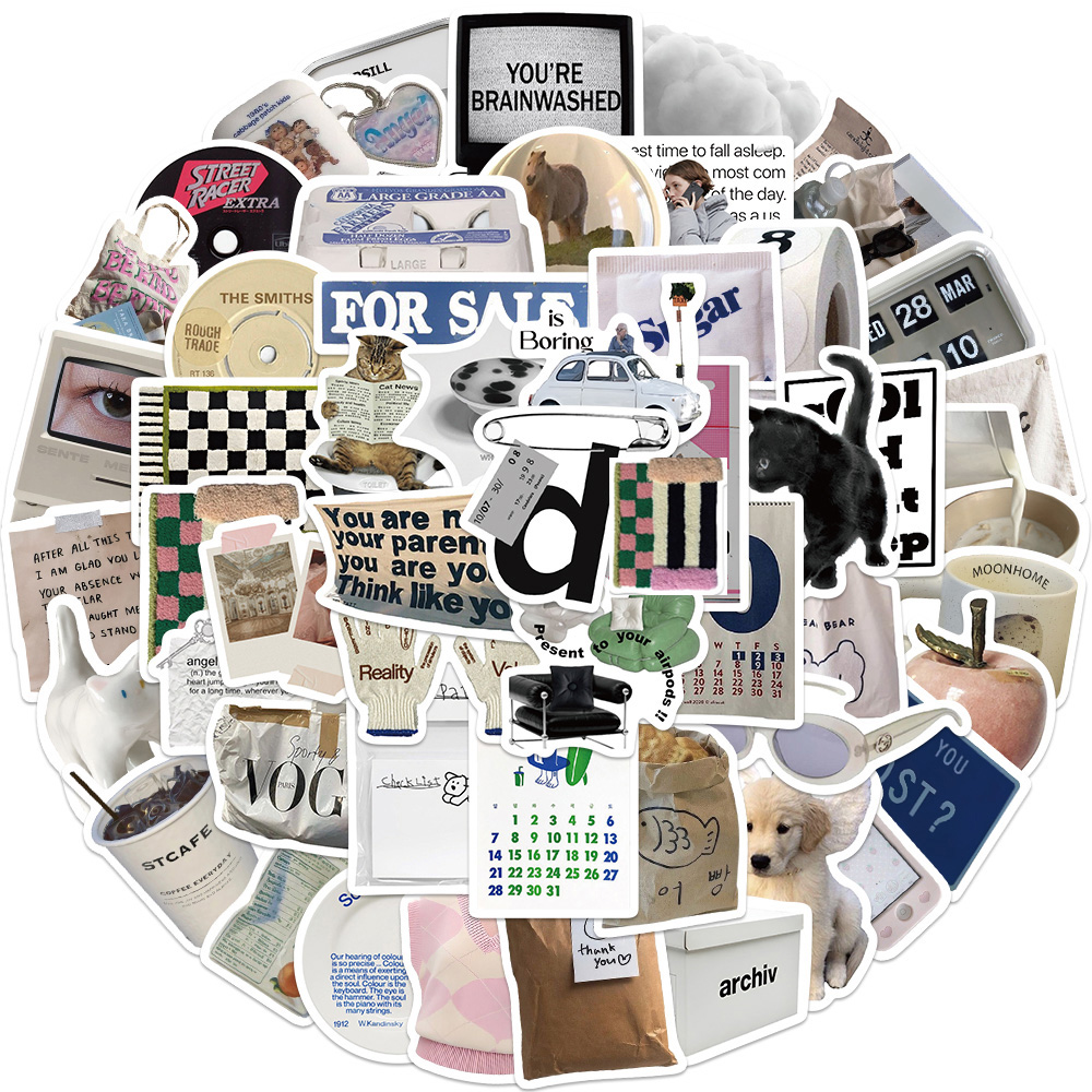 10/30/57 Chiếc Đơn Giản Dễ Thương Hàn Quốc INS Phong Cách Dán DIY Laptop Hành Lý Ván Trượt Đồ Bộ Đề Can Dán Cho kid Đồ Chơi