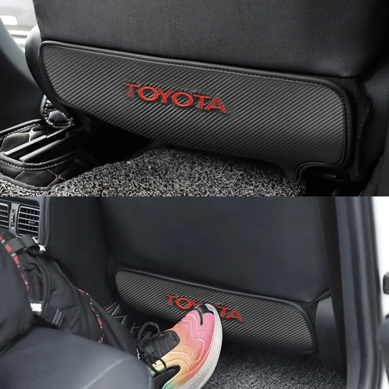 1 Uds. Funda protectora trasera Universal para asiento trasero de coche, cojín antipatadas para Toyota camry chr corolla rav4 yaris prius