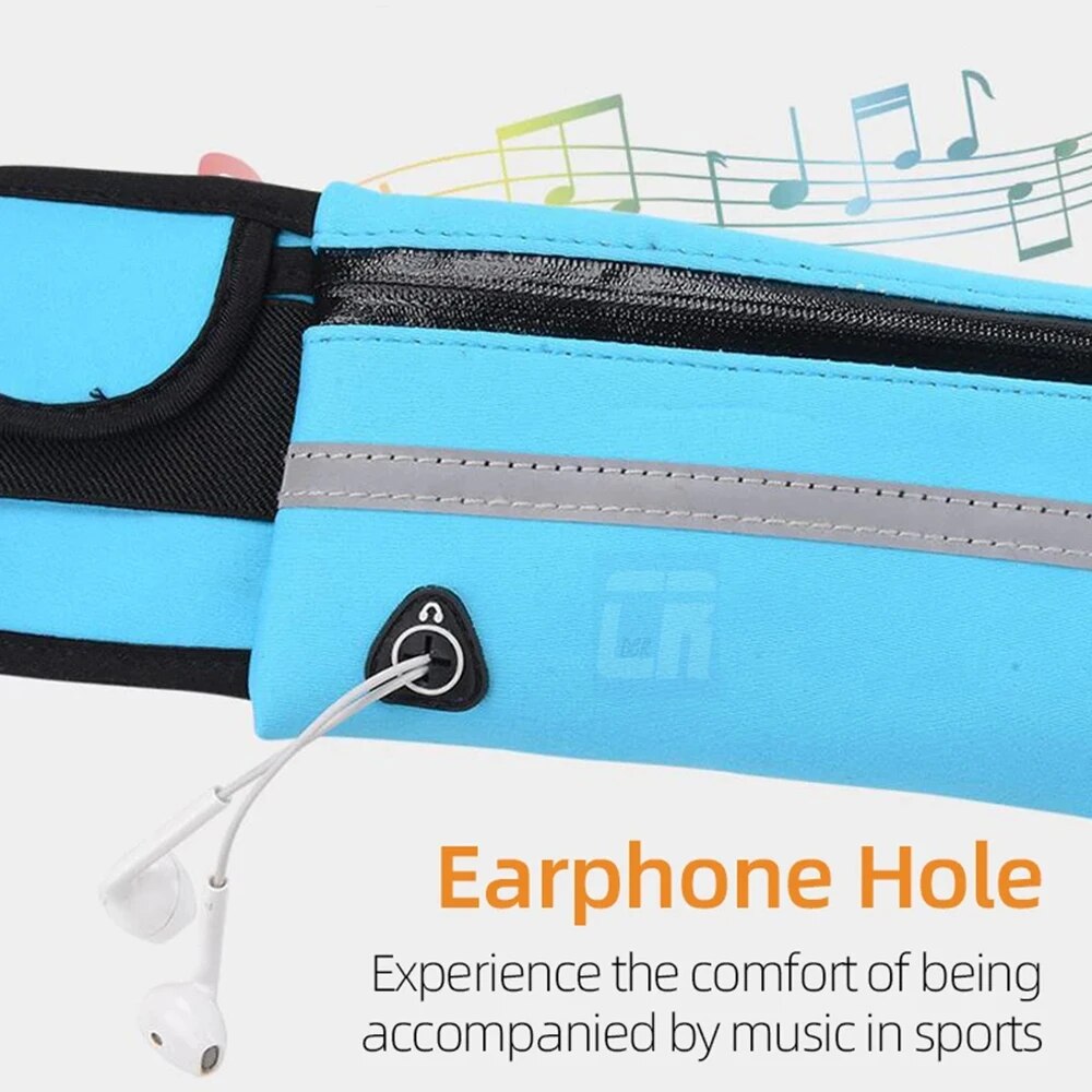 1ชิ้นกระเป๋าคาดเอวกีฬากลางแจ้งเข็มขัดที่มองไม่เห็นฟิตเนสกระเป๋าเป้กันน้ำกันขโมยโทรศัพท์มือถือขวดกระเป๋าคาดเอว