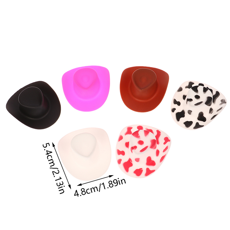 プラスチック製のカウボーイハット,ミニチュア人形,女の子用のアクセサリー1/12,ドールハウス,10個