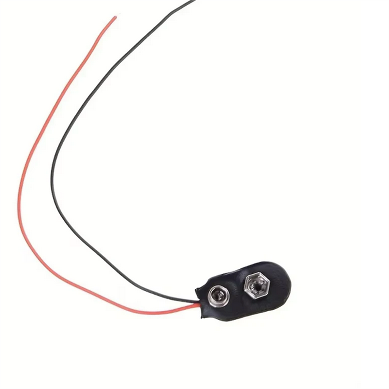 10 pz 9 V Clip Batteria Nero Rosso 2 Cavo di Collegamento Connettore Fibbia 9 Volt Batteria Clip Connettore Supporto Della Batteria