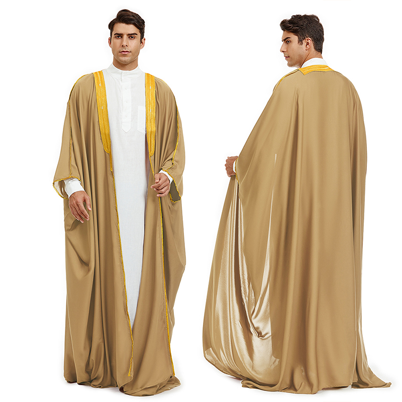 Groothandel Hoge Arabische Mantel Islamitische Moslim Dubai Mannen Hoge Abaya Eid Arabische Hoge Saudi Mannen Gewaad