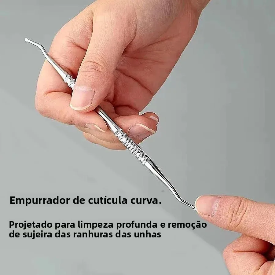 Conjunto de ferramentas de correção de unhas encravadas, 3 peças, arquivos de unhas de ponta dupla de aço inoxidável, cuidados com a paroníquia, ferramentas de limpeza de pés