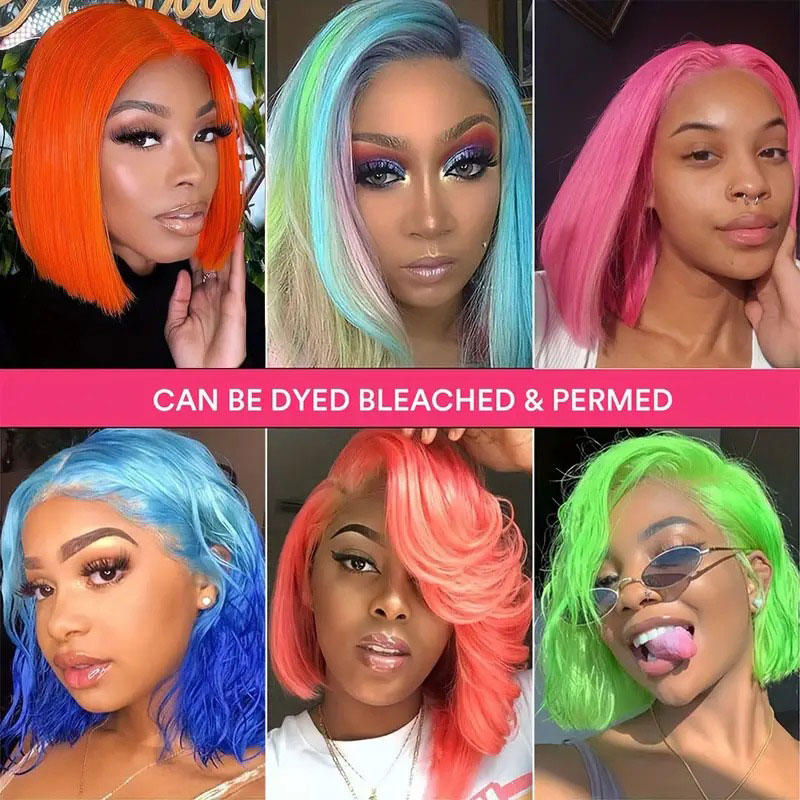 613 ブロンドボブウィッグ人毛 13 × 4 透明レースフロントウィッグ人毛事前摘み取りベビーヘア 8-16 インチショートボブウィッグ